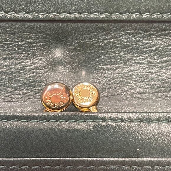 CELINE Vintage Dark Green Leather Bifold Long Wallet - Preowned - Picture 12 of 15